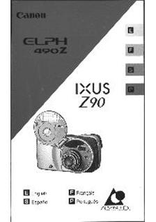 Canon Ixus Z 90 manual. Camera Instructions.